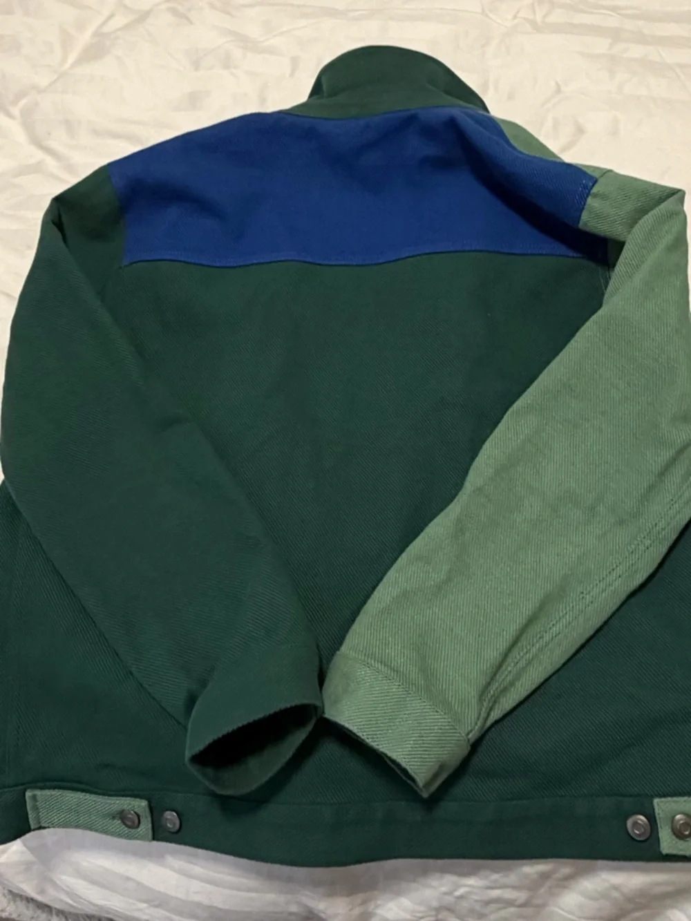 Zara Green and Royal Blue Colorblock Jacket - Picture 3 of 7